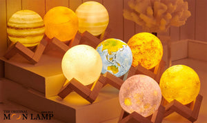 8 Planet 3D printed lamps
