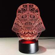 Star Wars Mask 3D Illusion Lamp