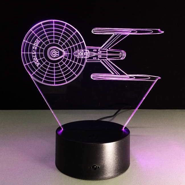 Star Trek Ship 3D Illusion Lamp