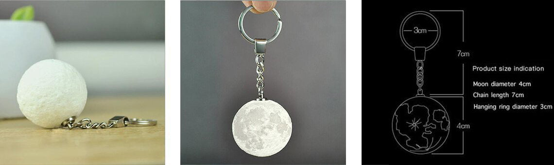 The Original 3D Moon Keychain - Original Moon Lamp™ – The Original Moon ...
