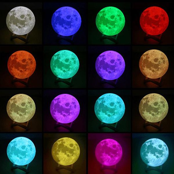 Mydethun 16 Colors Moon Lamp - Home Décor, Moon Light with Brightness  Control