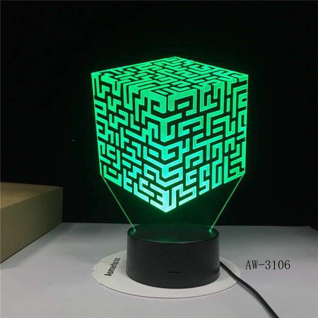 Cube Maze 3D Illusion Lamp