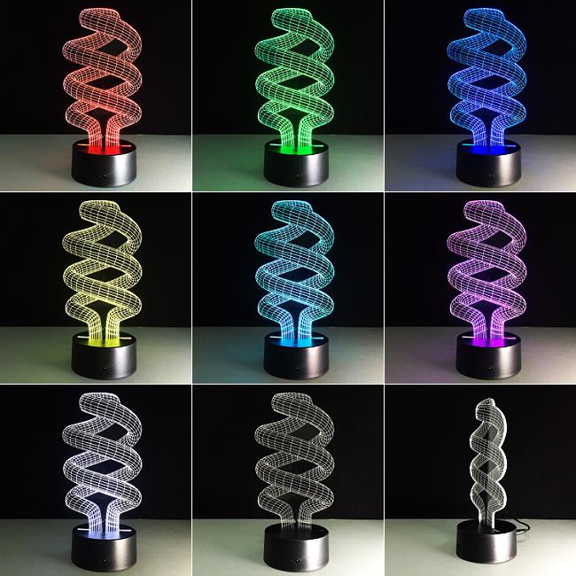 Endless Spiral 3D Illusion Lamp