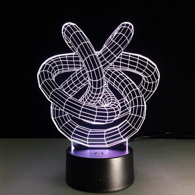 Interlaced 3D Illusion Lamp