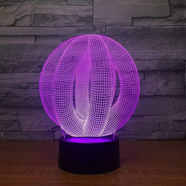 Round Abstract 3D Illusion Lamp