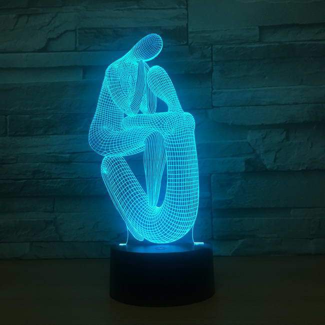 Two People 3D Illusion Lamp