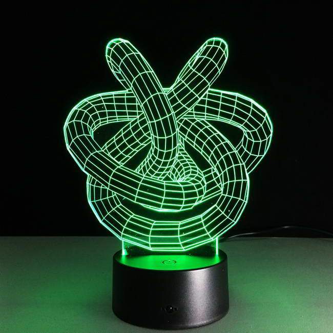 Interlaced 3D Illusion Lamp