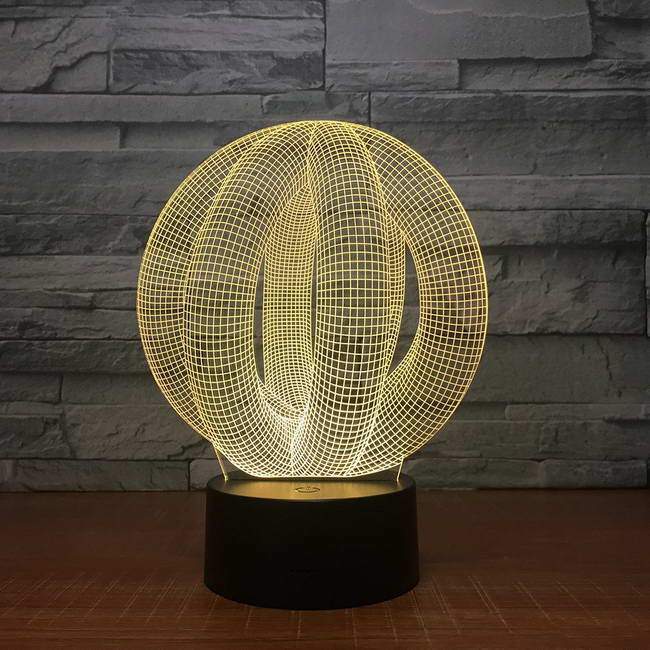 Round Abstract 3D Illusion Lamp