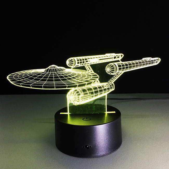 Star Trek USS Enterprise 3D Illusion Lamp