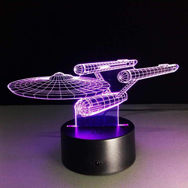 Star Trek USS Enterprise 3D Illusion Lamp