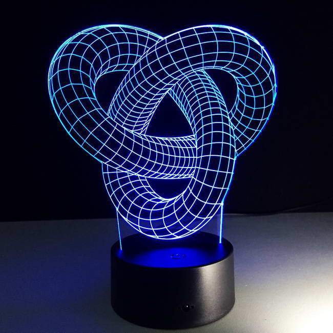 Love Knot 3D Illusion Lamp