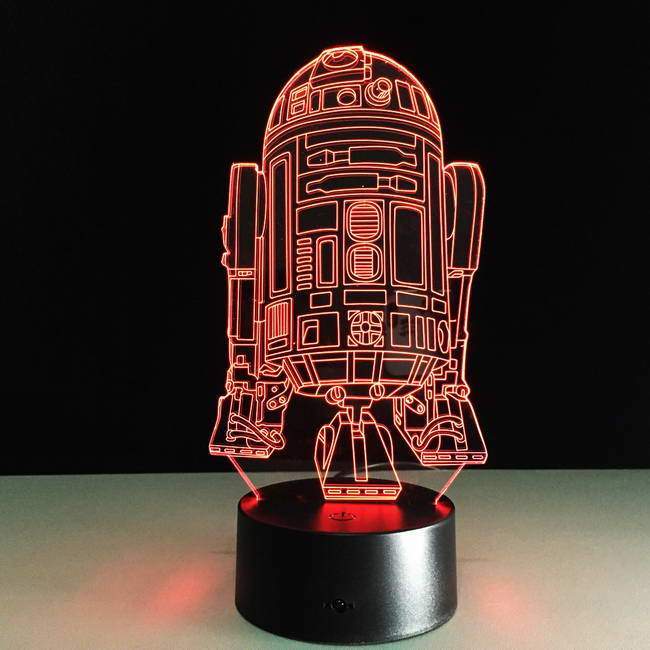 Star Wars R2D2 V2 3D Illusion Lamp