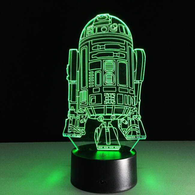 Star Wars R2D2 V2 3D Illusion Lamp The Original 3D Lamp