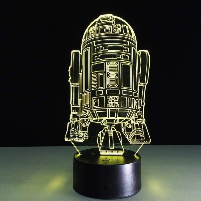 Star Wars R2D2 V2 3D Illusion Lamp The Original 3D Lamp