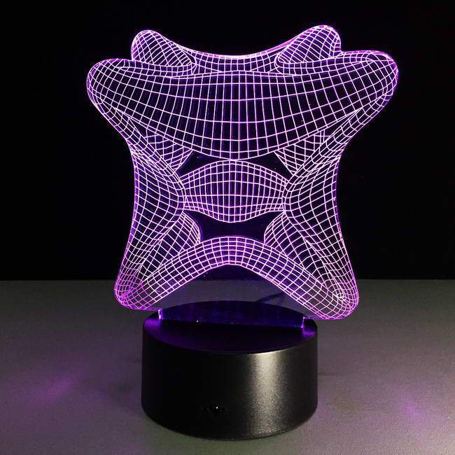 Cube Sculpture 3D Illusion Lamp