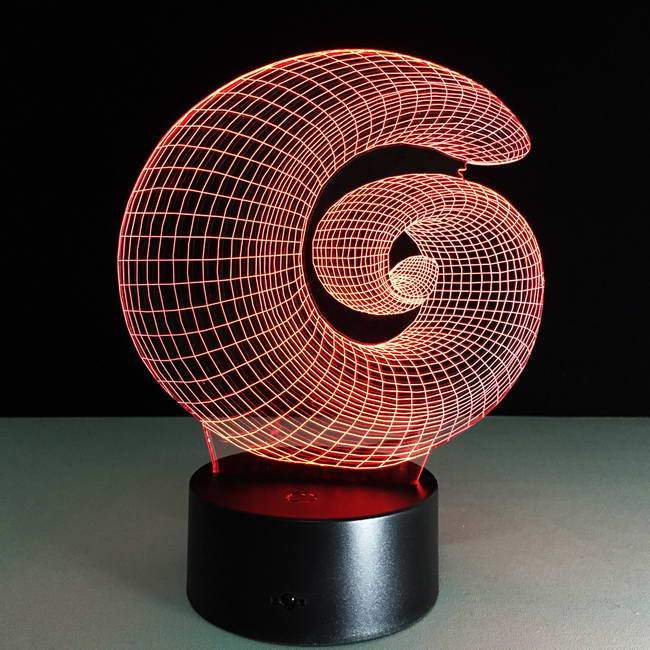 Snail Sculpture 3D Illusion Lamp