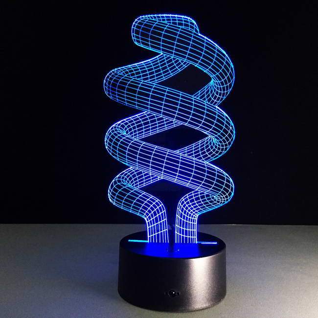 Endless Spiral 3D Illusion Lamp