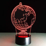 Earth Globe 3D Illusion Lamp