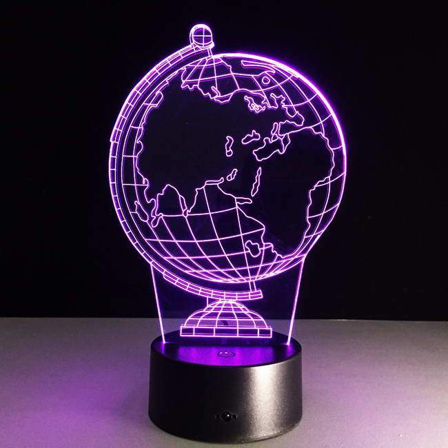 Earth Globe 3D Illusion Lamp