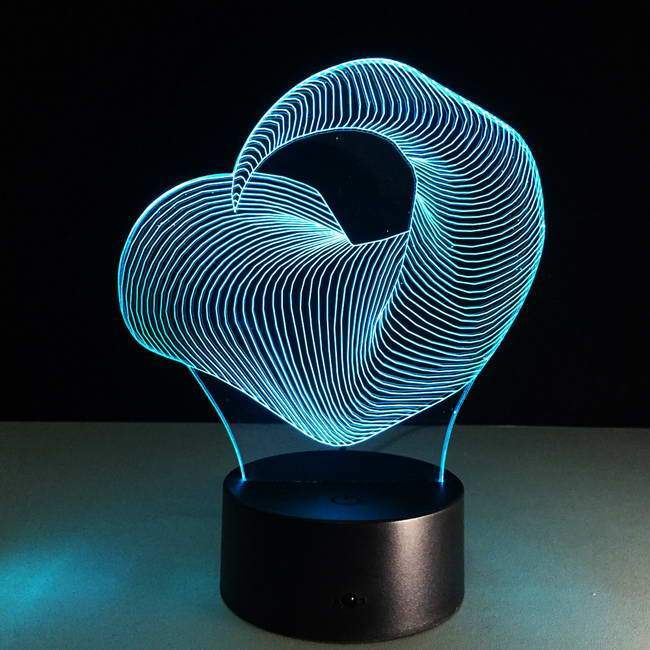 Horn Sculpture 3D Illusion Lamp