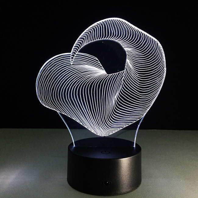 Horn Sculpture 3D Illusion Lamp