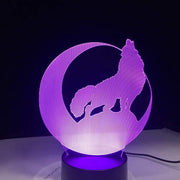 Wolf Moon 3D Illusion Lamp