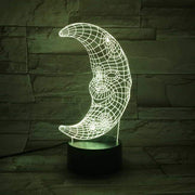 Half Moon 3D Illusion Lamp