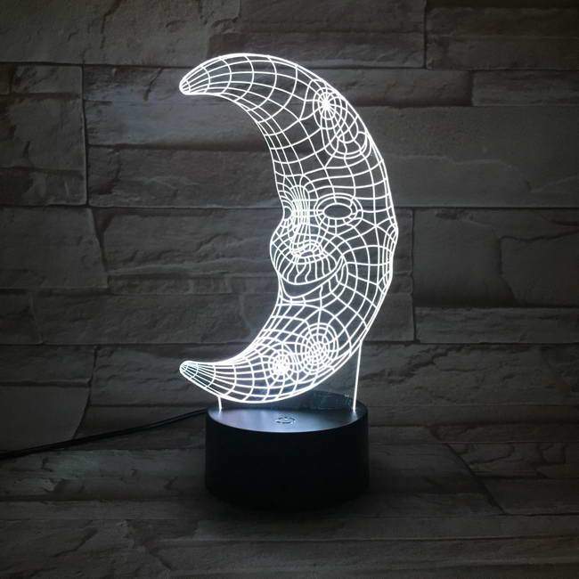 Half Moon 3D Illusion Lamp