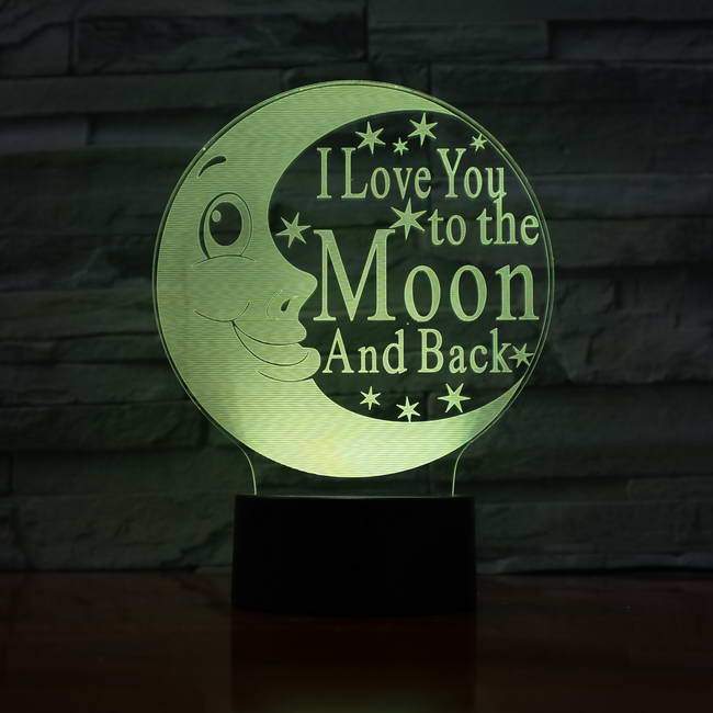 I Love You To the Moon 3D Illusion Lamp