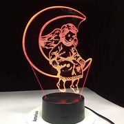 Angel On Moon 3D Illusion Lamp