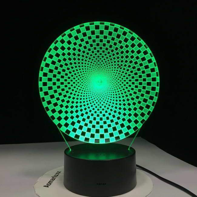Infinite Chess Circle 3D Illusion Lamp