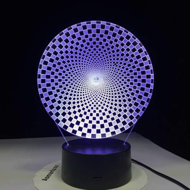 Infinite Chess Circle 3D Illusion Lamp