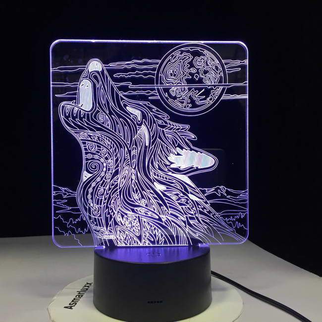 Wolf Moon V2 3D Illusion Lamp