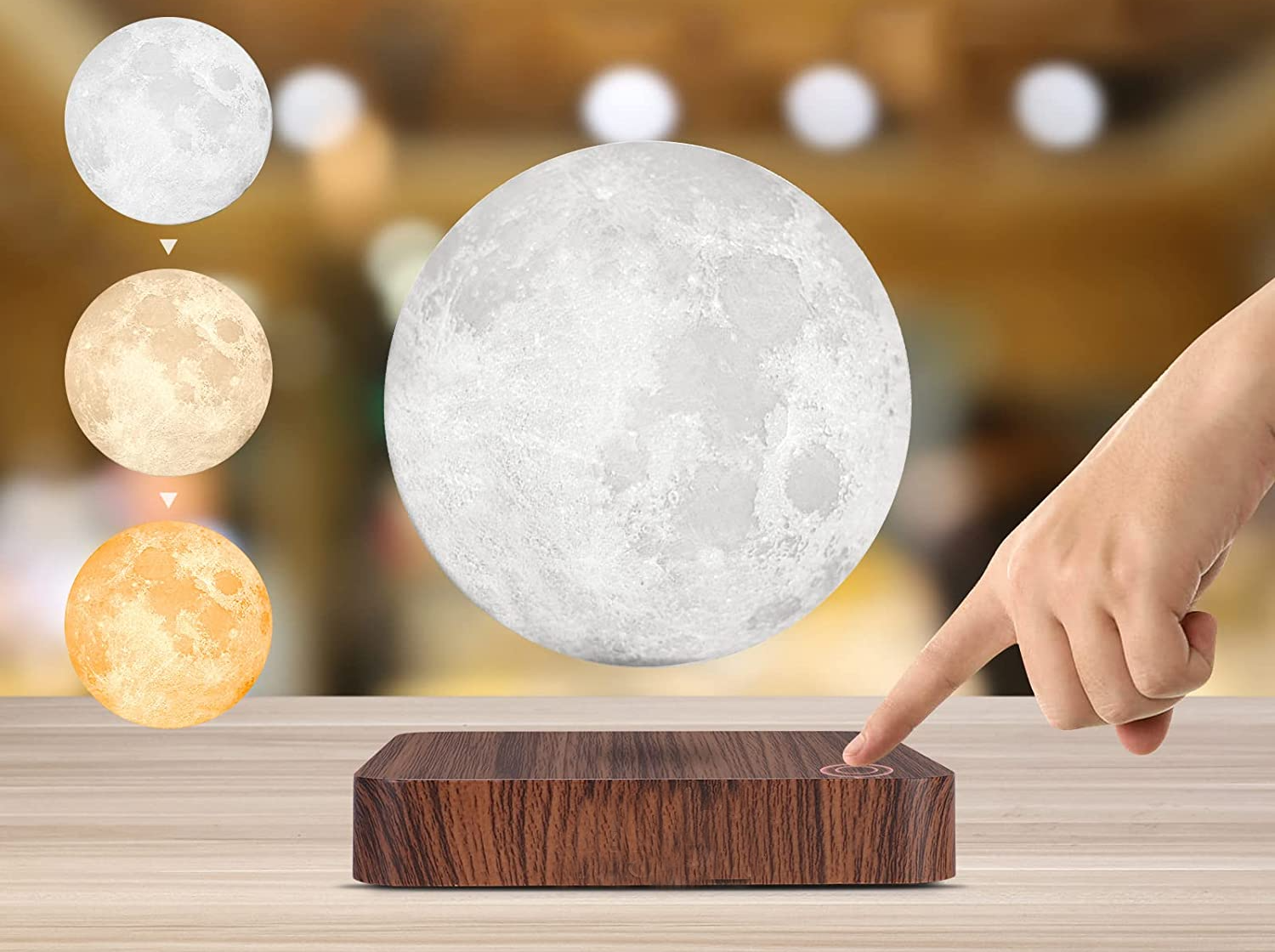 Floating Moon Desk Lamp, Levitating Lamp