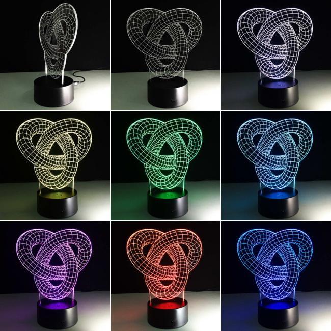 Love Knot 3D Illusion Lamp
