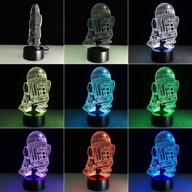 Star Wars R2D2 3D Illusion Lamp
