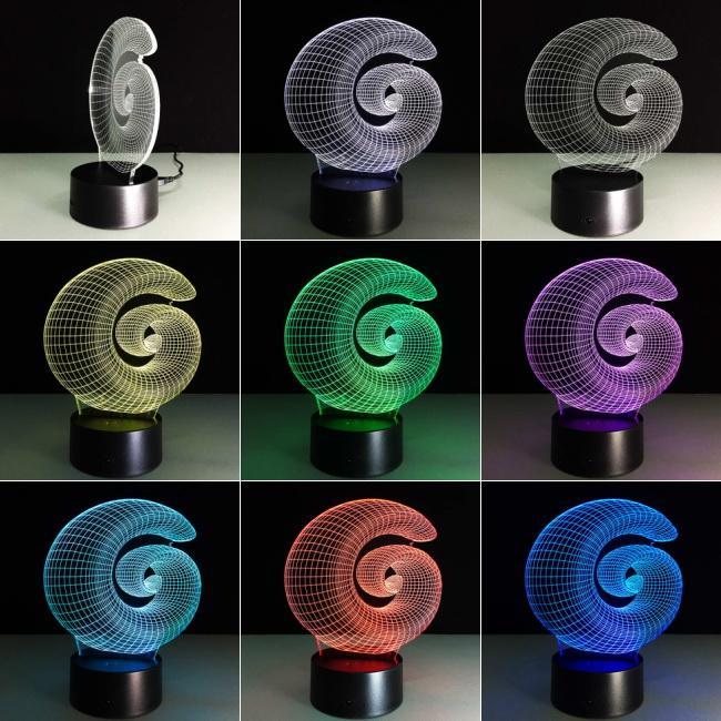 Snail Sculpture 3D Illusion Lamp