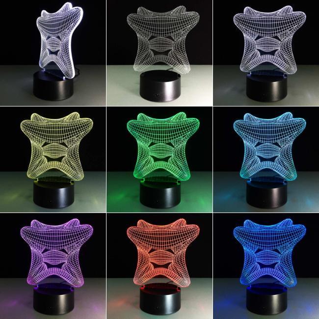 Cube Sculpture 3D Illusion Lamp