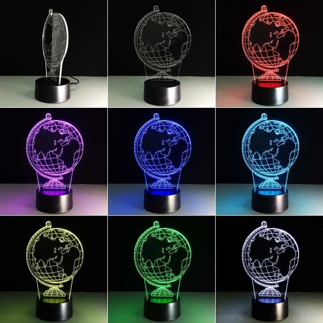 Earth Globe 3D Illusion Lamp