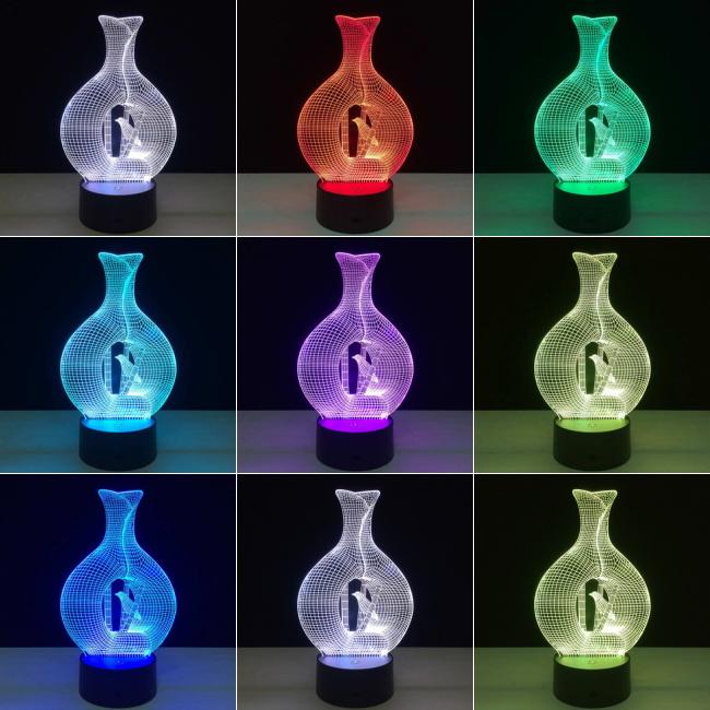 Vase 3D Illusion Lamp