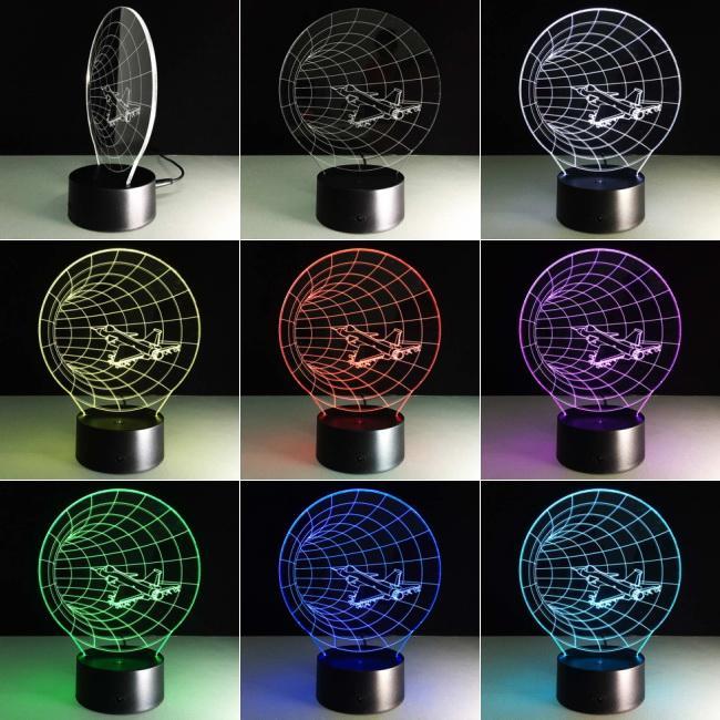 Spaceship 3D Illusion Lamp