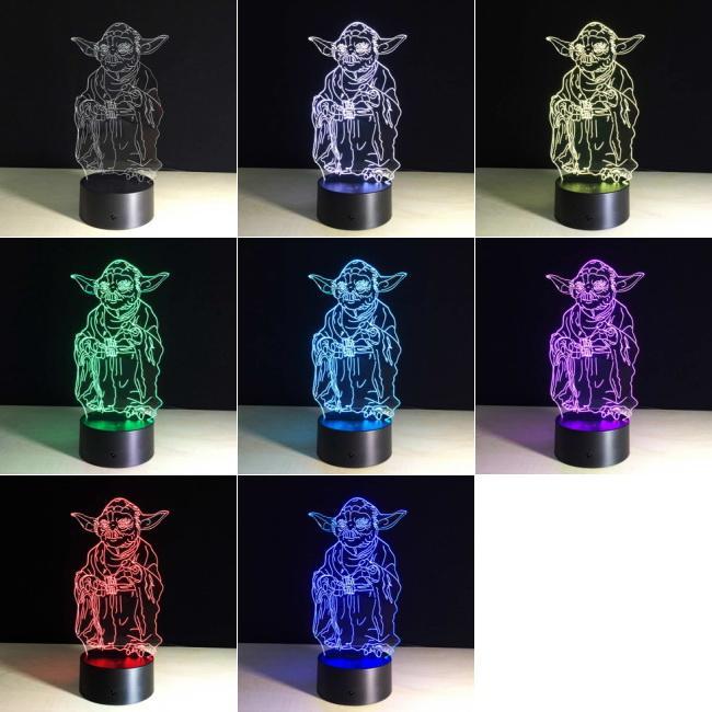 Star Wars Yoda 3D Illusion Lamp