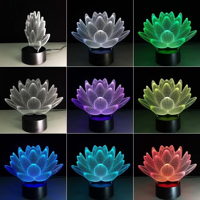 Lotus Flower V2 3D Illusion Lamp