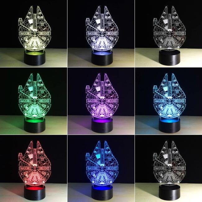 Star Wars Ship 3D Illusion Lamp