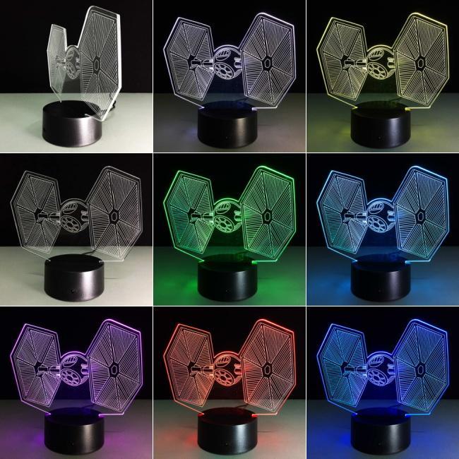 Star Wars Tie Fighter 3D Illusion Lamp