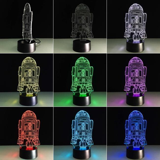 Star Wars R2D2 V2 3D Illusion Lamp