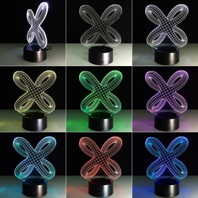 X 3D Illusion Lamp