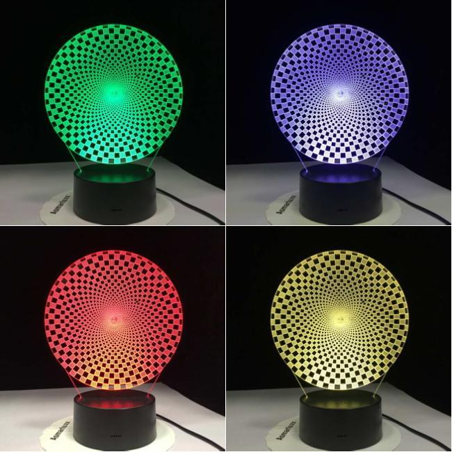 Infinite Chess Circle 3D Illusion Lamp