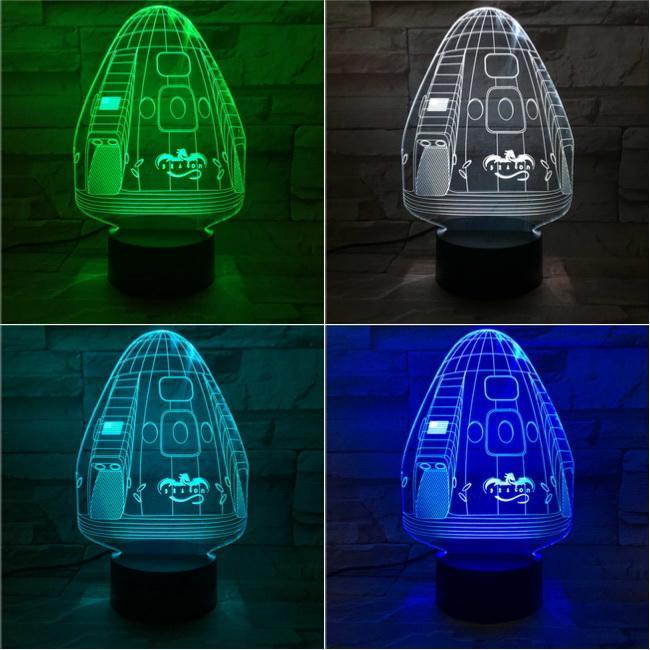 Spaceship V2 3D Illusion Lamp