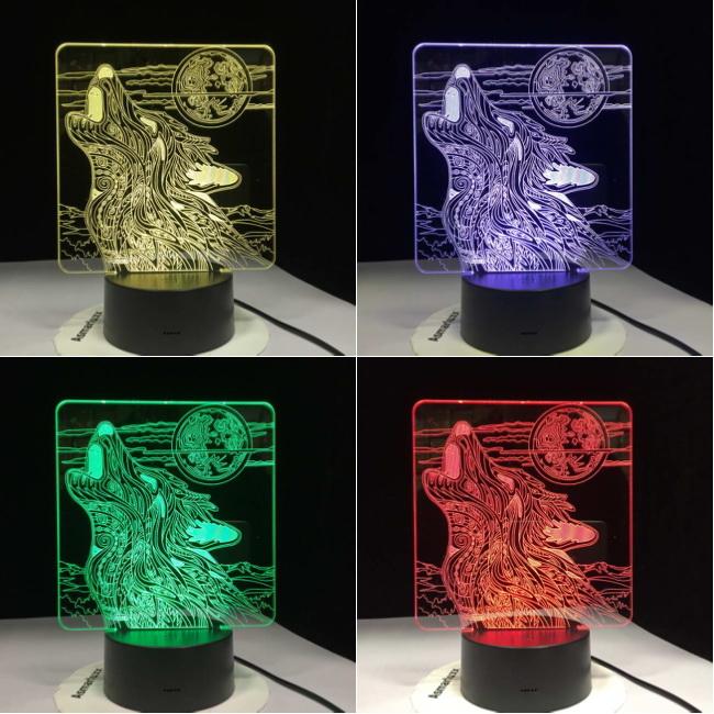 Wolf Moon V2 3D Illusion Lamp